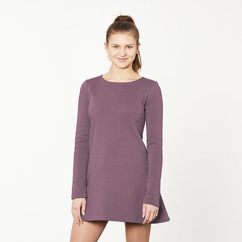 Molleton coton léger uni – aubergine,  image number 6