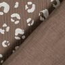 Tissu double gaze de coton Grand motif léopard – taupe foncé/blanc,  thumbnail number 4