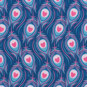 Jersey coton Pavo | Stoff&Liebe – bleu roi/rose intense, 