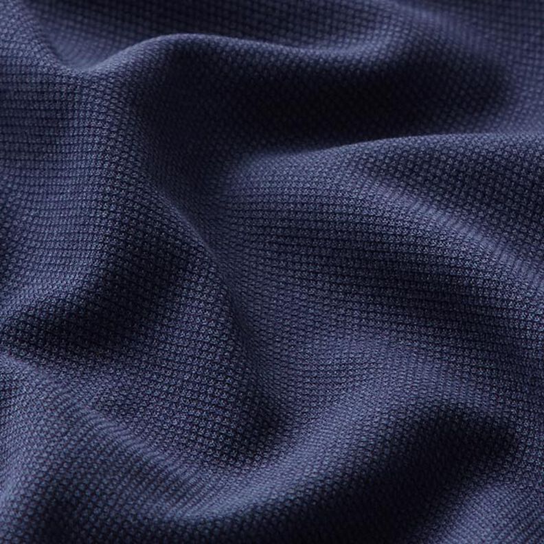 Jersey coton Piqué fin – bleu marine,  image number 2