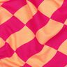 Softsweat carreaux ondulés | Poppy Fabrics – rose intense/orange pêche,  thumbnail number 2