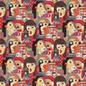 Tissu déco Gobelin Visages abstraits – noir,  thumbnail number 1