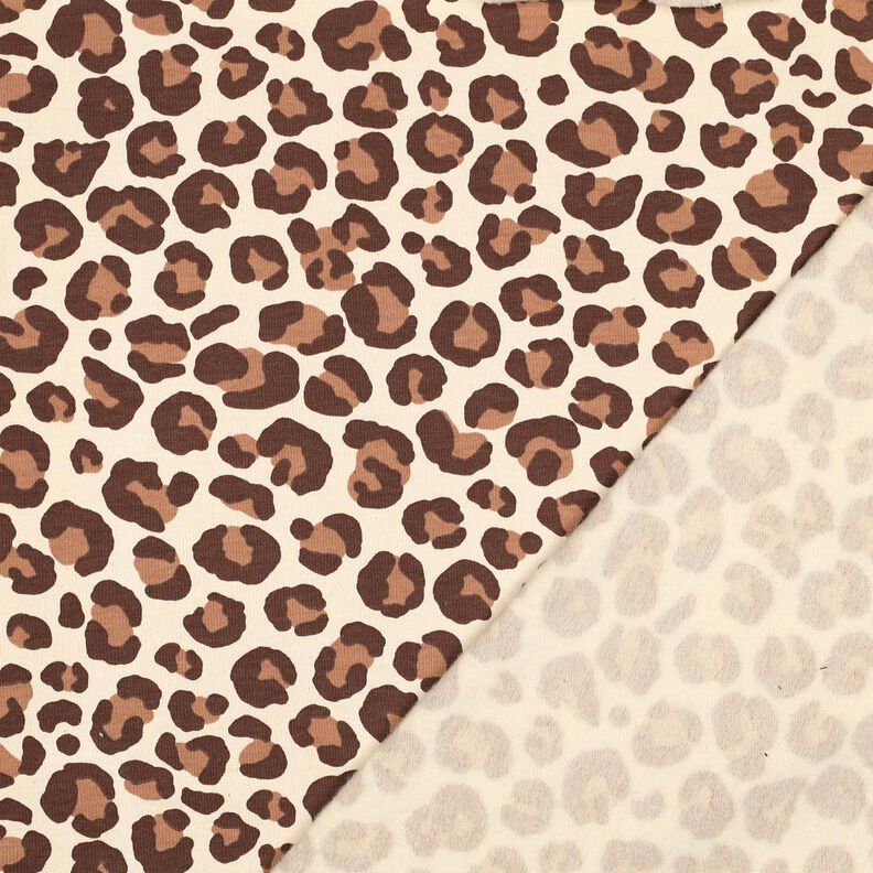Sweatshirt gratté Léopard | Poppy Fabrics – crème/marron foncé, image number 4
