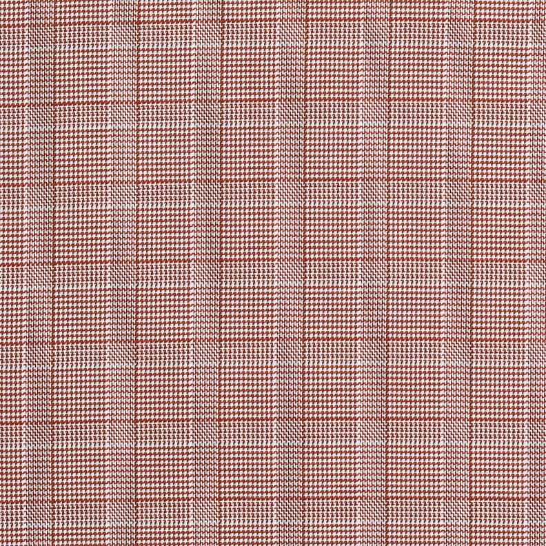Coton mélangé Prince de Galles – blanc/bordeaux, image number 1