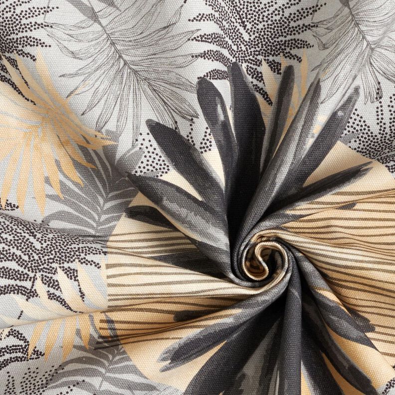 Sacs Panel Canvas Feuille de palmier et lune – gris clair, image number 5