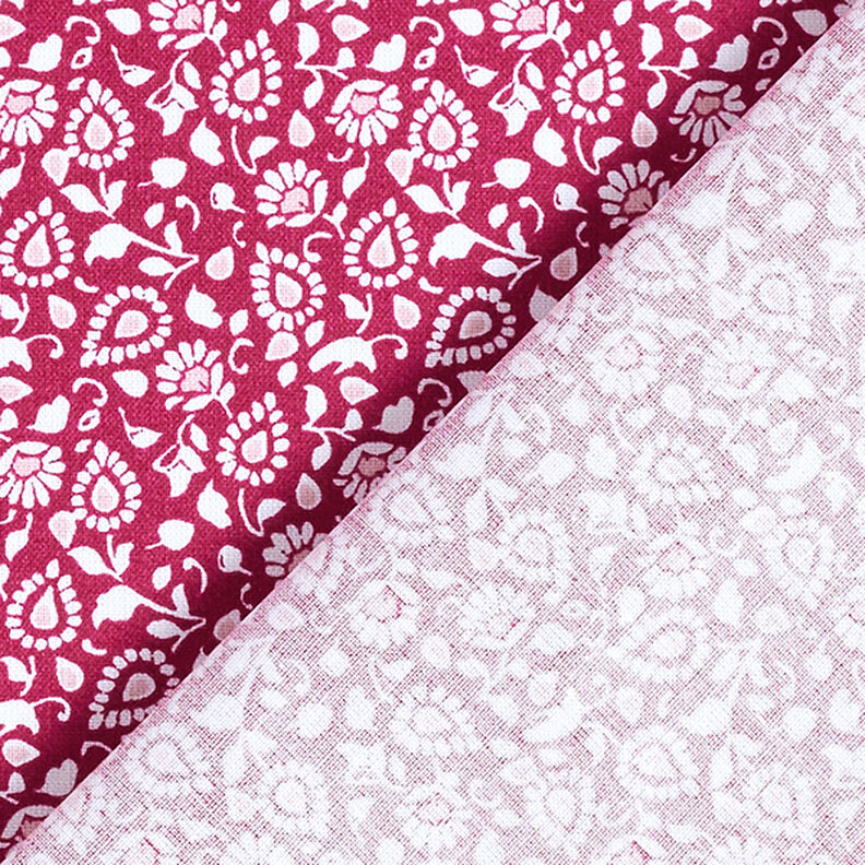 Tissu en coton Cretonne Paisley – rouge bordeaux,  image number 4