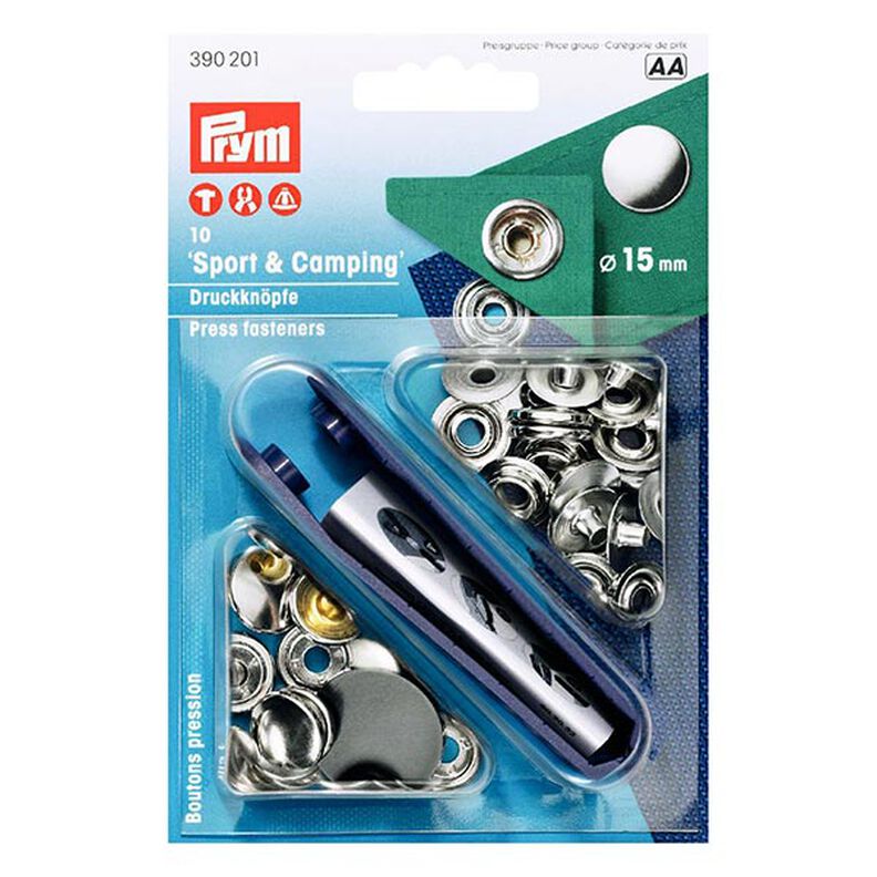 Boutons-pression Sport & Camping [Ø 15 mm] - argent métalliqueé| Prym,  image number 1