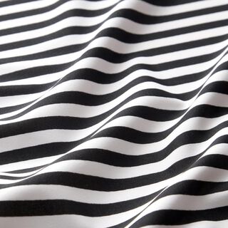 Tissu pour maillot de bain à fines rayures – noir/blanc, 