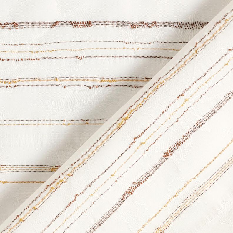 Tissu pour chemisier à rayures irrégulières – blanc, image number 4