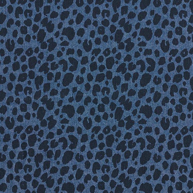 Jean stretch Imprimé léopard – bleu jean,  image number 1