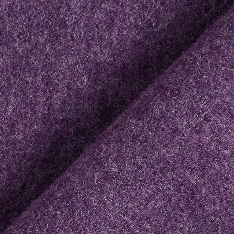 Loden de laine foulé Chiné – prune,  image number 3