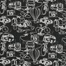 Tissu en coton En balade – noir/blanc,  thumbnail number 1