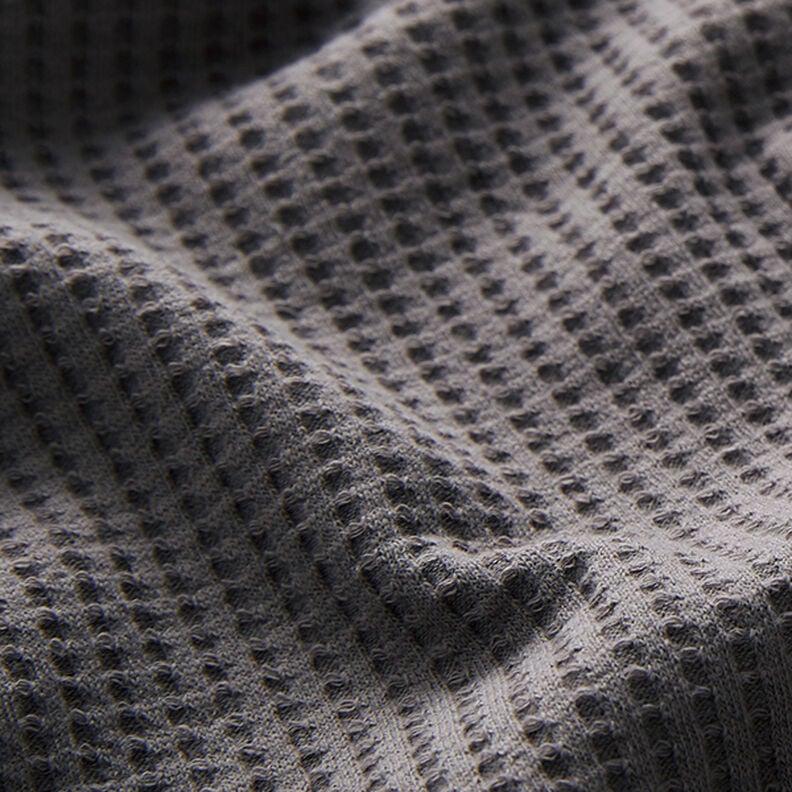 Jersey de coton gaufré uni – gris,  image number 2