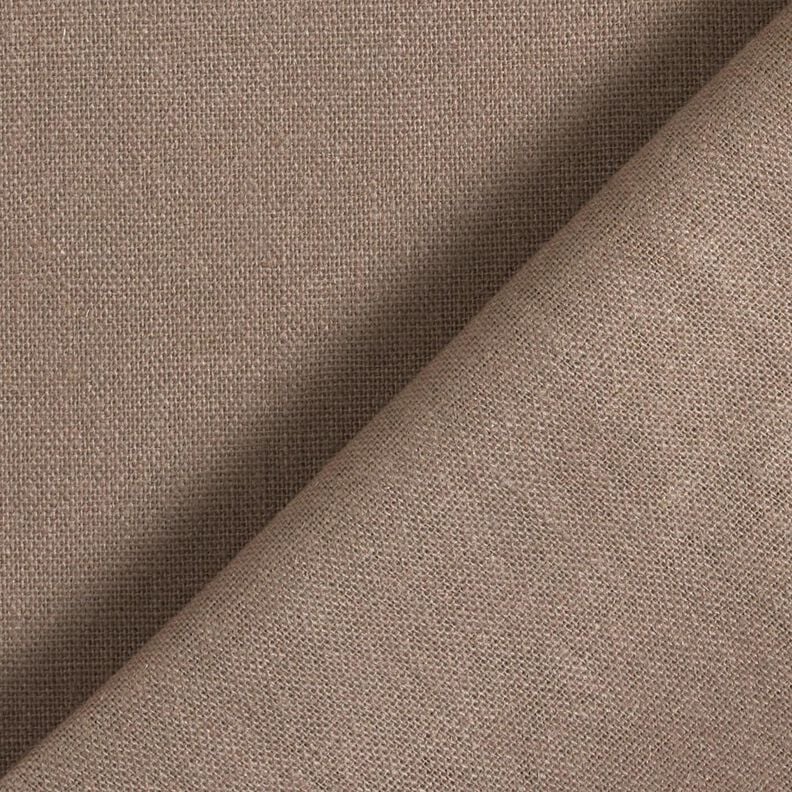 Pur lin lourd Uni – taupe foncé,  image number 3