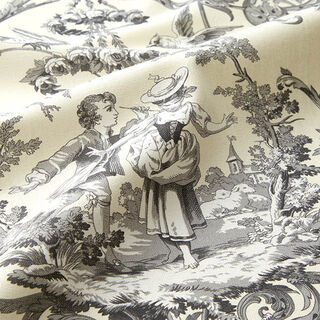 Tissu de décoration Canvas Couple romantique 280 cm – gris pierre, 