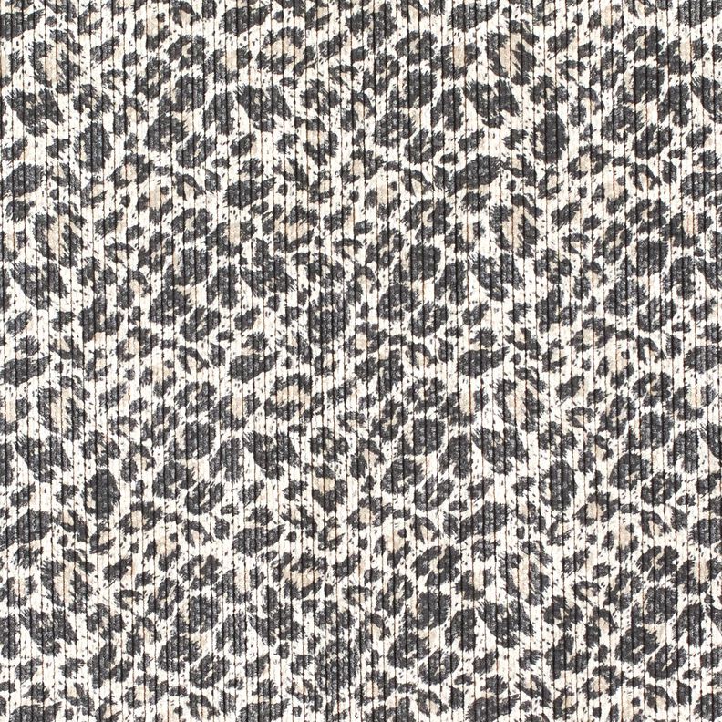 Velours côtelé Imprimé léopard – sable/marron noir, image number 1