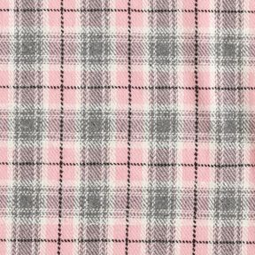 Tissu pour manteau carreaux – rose/gris clair, 