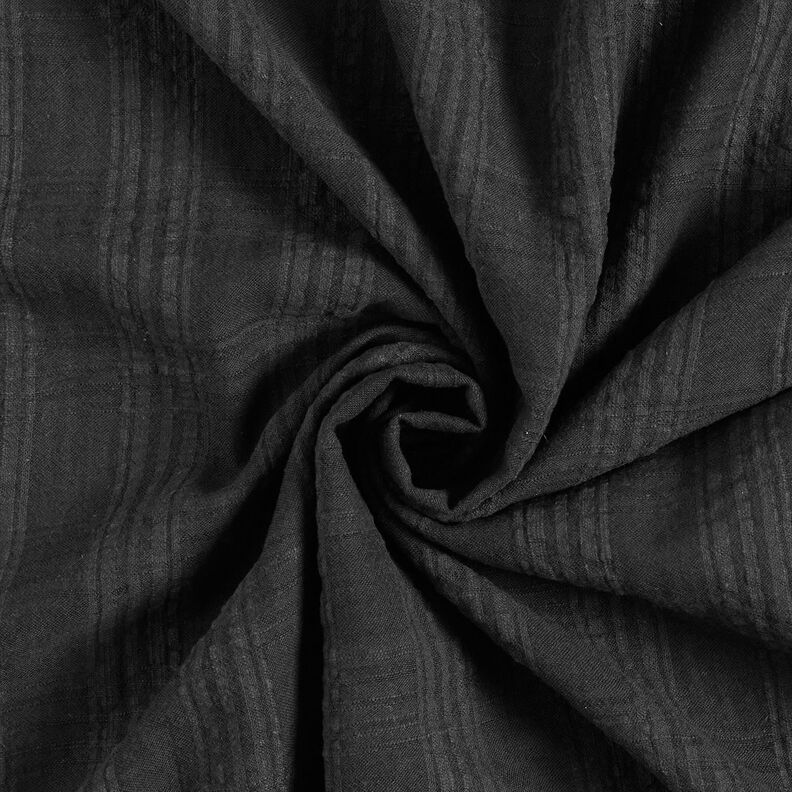 Seersucker en coton-viscose mélangés – noir, image number 4
