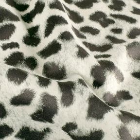 Velours extensible avec léopard des neiges – ivoire/noir, 