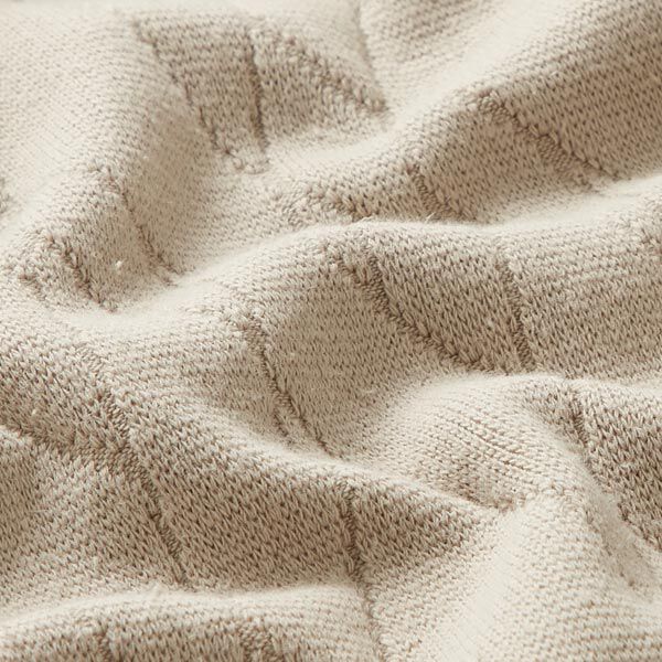 Tissu maille structure géométrique – sable, image number 3
