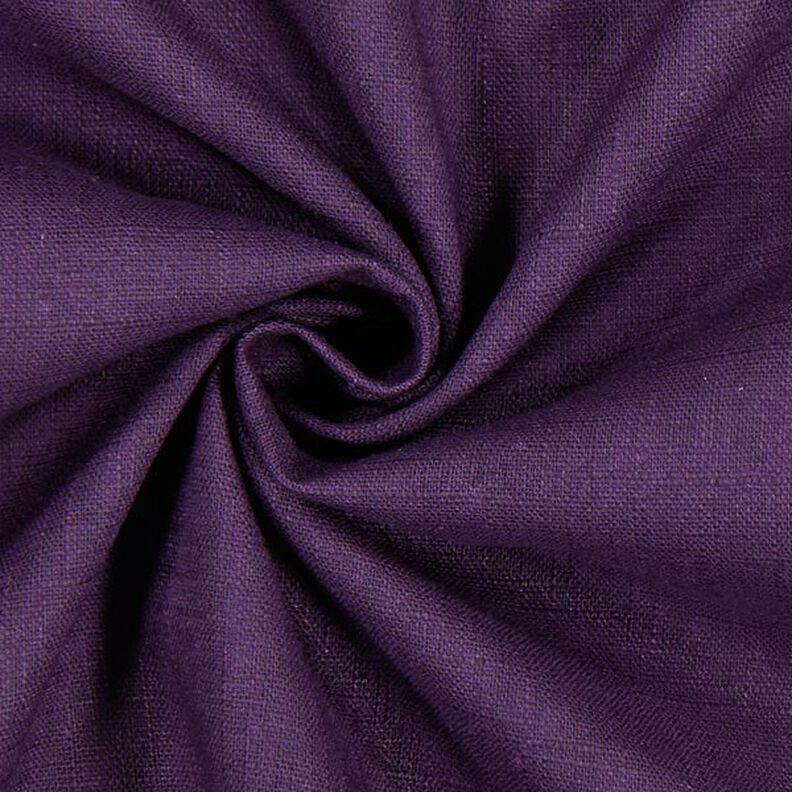 Tissu de lin en ramie mélangée medium – aubergine,  image number 3