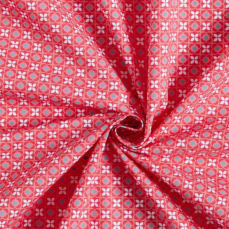 Tissu en coton Cretonne Petit motif de carreaux – rose vif/homard,  image number 3