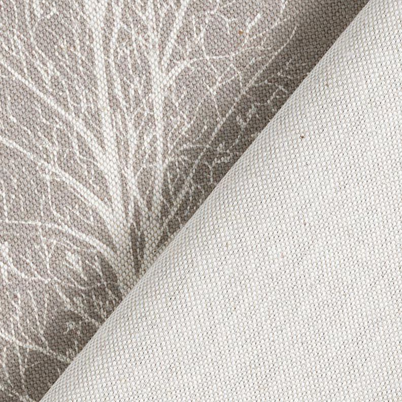 Tissu de décoration Semi-panama Silhouette d’arbre – taupe/nature,  image number 4