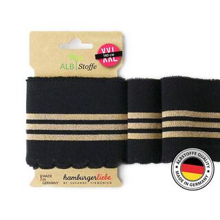 Bord-côtes Bio CUFF ME WAVE GLAM  [140 CM | 8 CM]  | Albstoffe | Hamburger Liebe, 