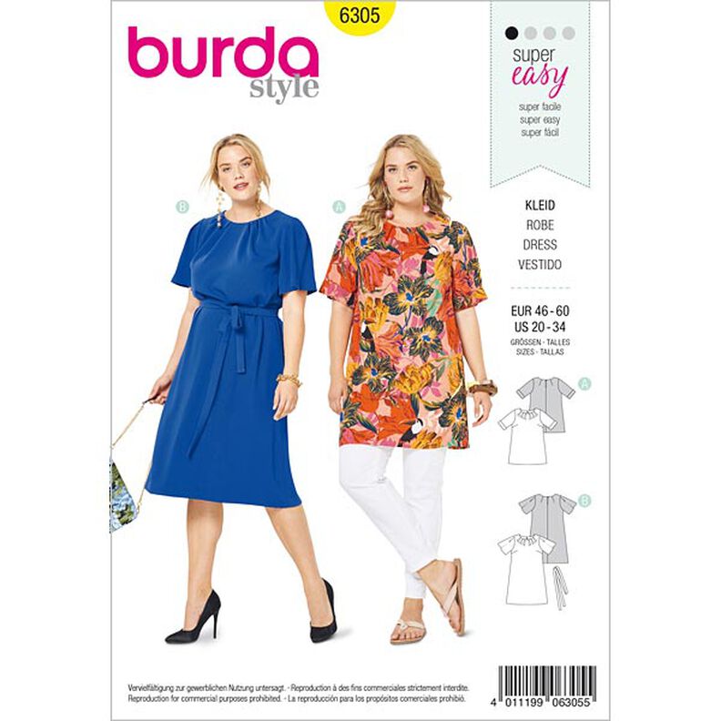 Haut | Robe, Burda 6305 | 46 - 60,  image number 1