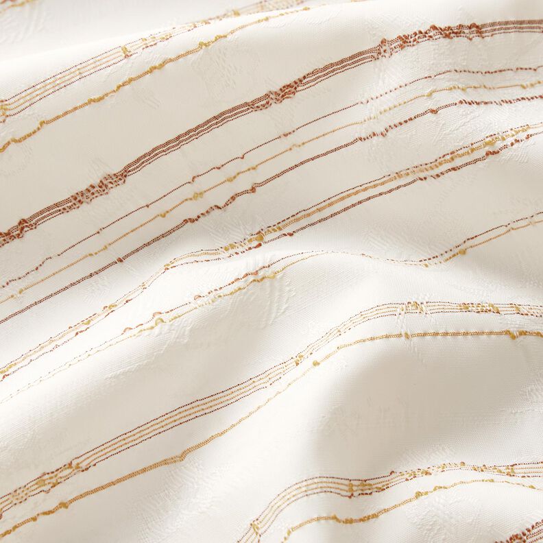 Tissu pour chemisier à rayures irrégulières – blanc, image number 2