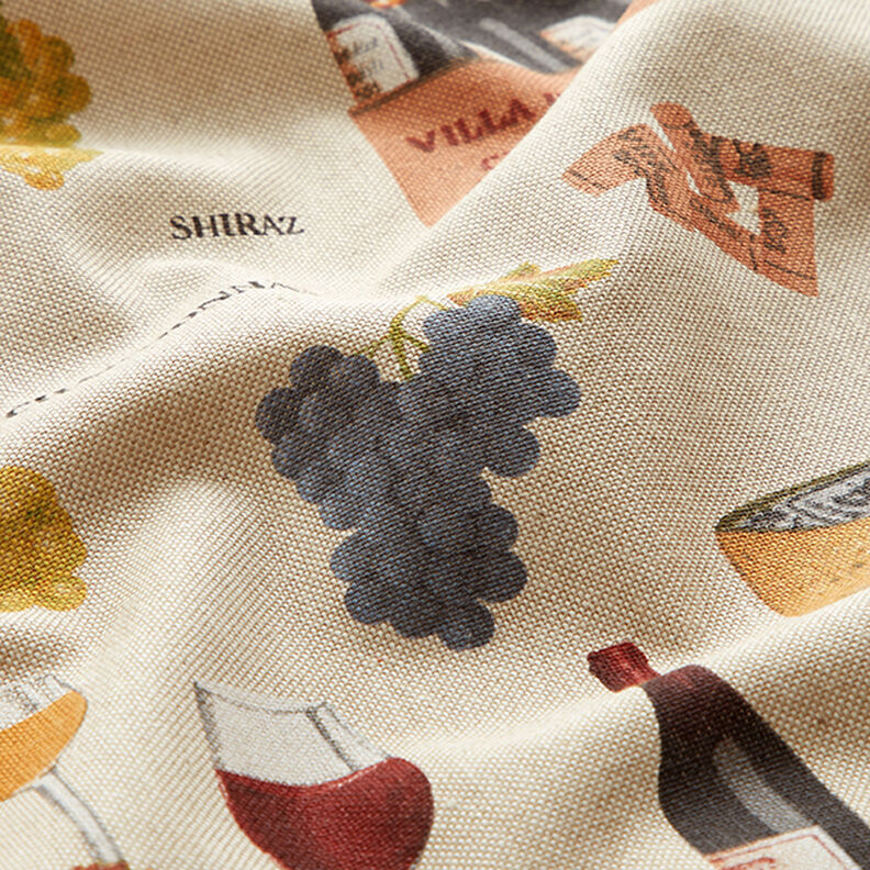 Tissu de décoration Semi-panama vin – nature,  image number 2