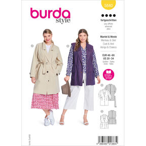 Manteau / Gilet | Burda 5840 | 46-60, 