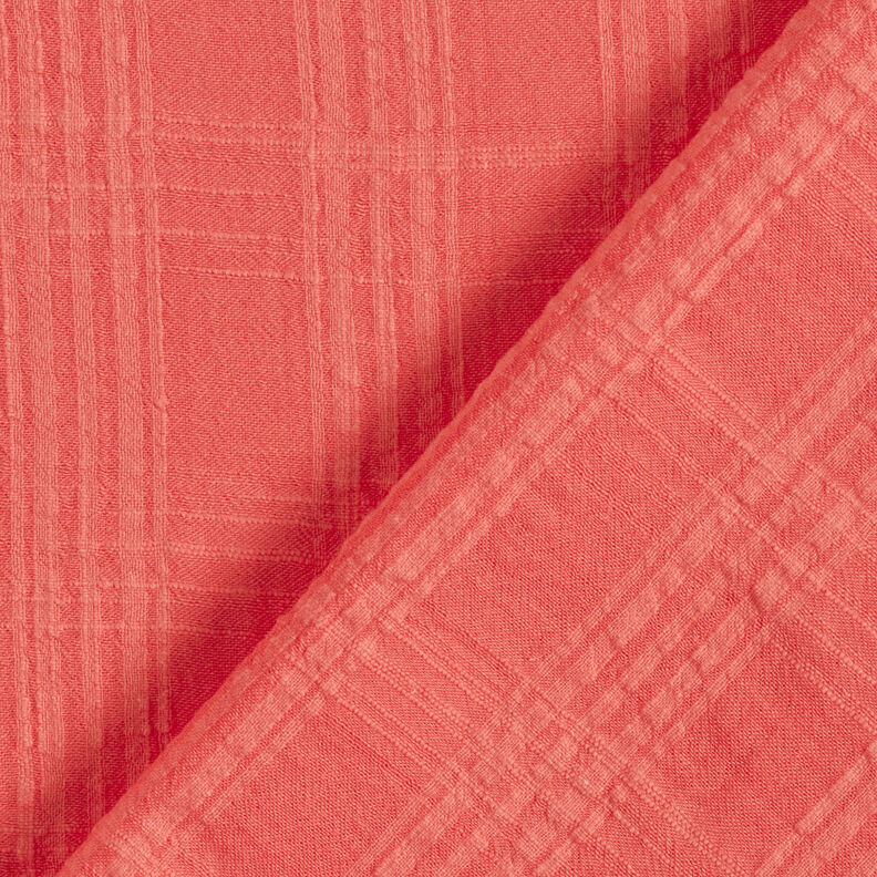 Seersucker en coton-viscose mélangés – corail, image number 5