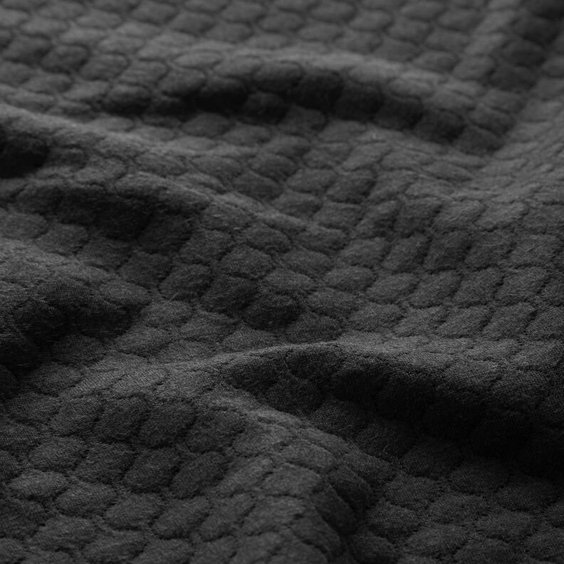 Jersey matelassé à ondulations – noir, image number 2