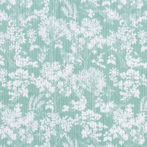 Tissu double gaze de coton Blumenmuster – eucalyptus/blanc, 