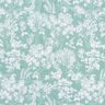 Tissu double gaze de coton Blumenmuster – eucalyptus/blanc,  thumbnail number 1