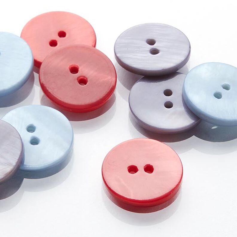 Bouton nacré pastel - rouge,  image number 4