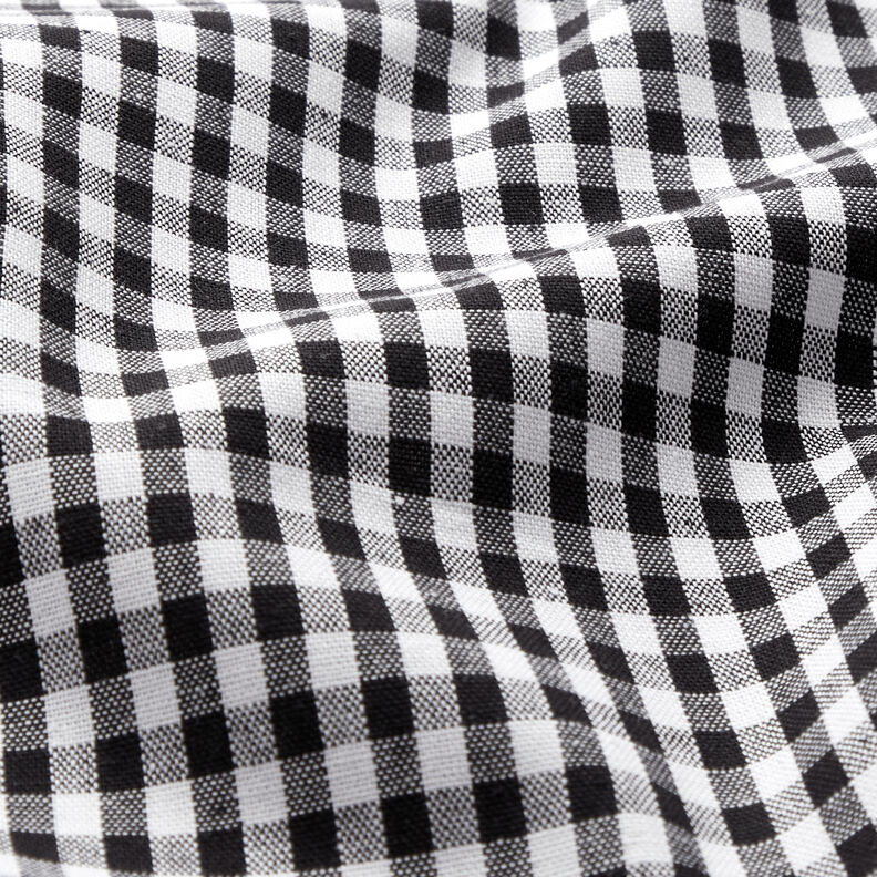 Tissu en coton Vichy à carreaux 0,5 cm – noir/blanc,  image number 2