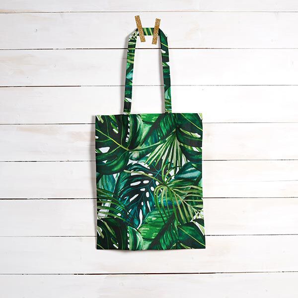Tissu décoratif Semi-panama Feuilles de palmier – vert,  image number 6
