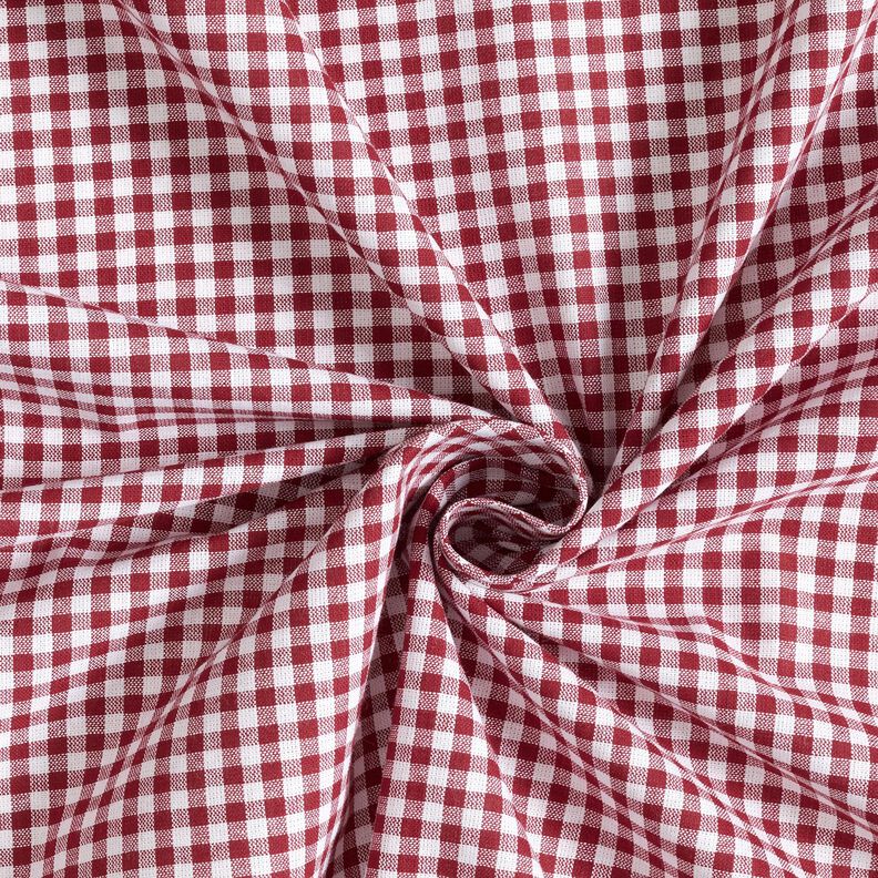 Tissu en coton petit Vichy – rouge foncé/blanc,  image number 4