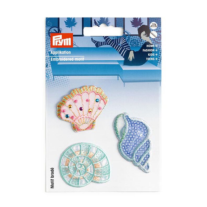 Application Coquillages [ 3 Pièces ] | Prym – bleu/rose,  image number 2