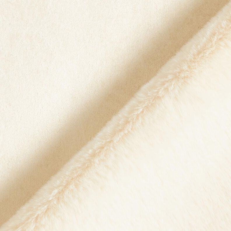 Tissu en velours avec envers fausse fourrure – crème,  image number 4
