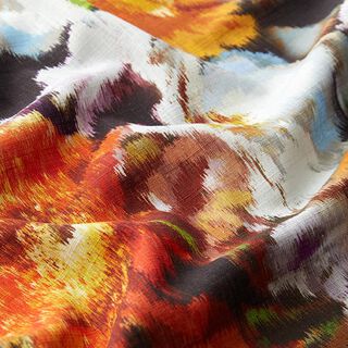 Tissu pour chemisier mélange lin-viscose fleurs somptueuses, 