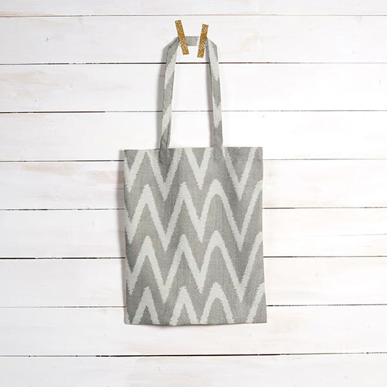 Tissus pour l’extérieur Jacquard Motif ikat – gris clair,  image number 7