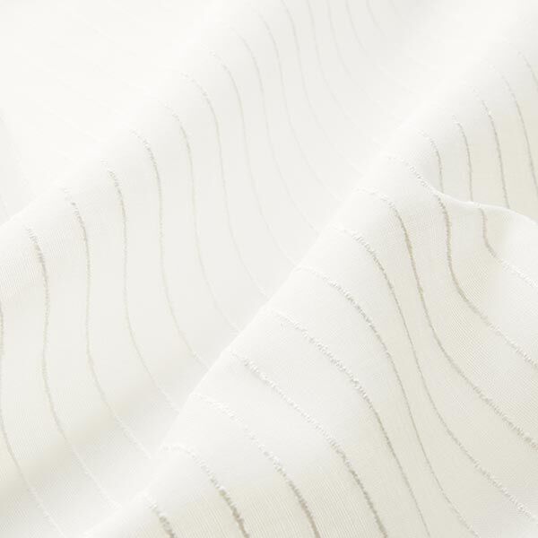 Tissu rideau larges rayures effet fil 300 cm – blanc,  image number 2