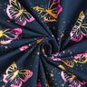 Jersey coton Papillons | Glitzerpüppi – bleu nuit/rose vif,  thumbnail number 3