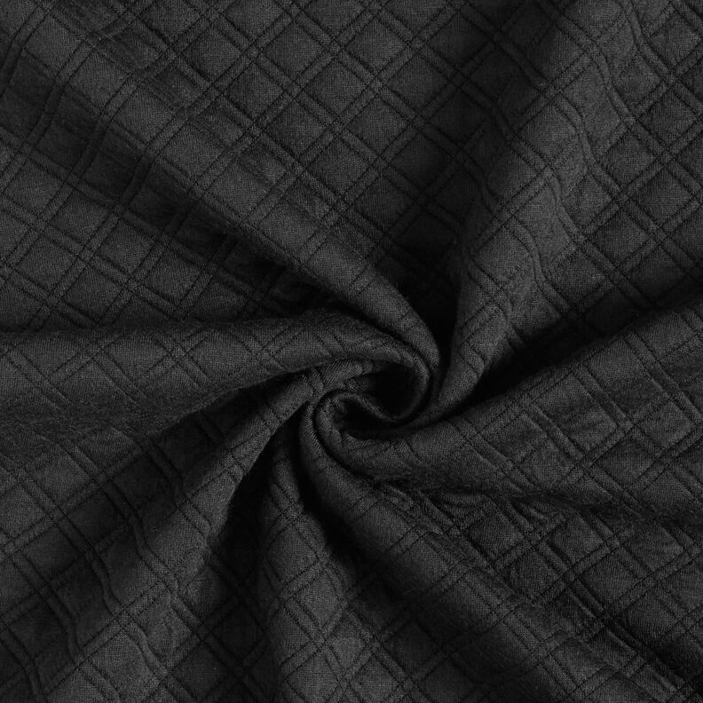 Jersey matelassé à losanges – noir, image number 4