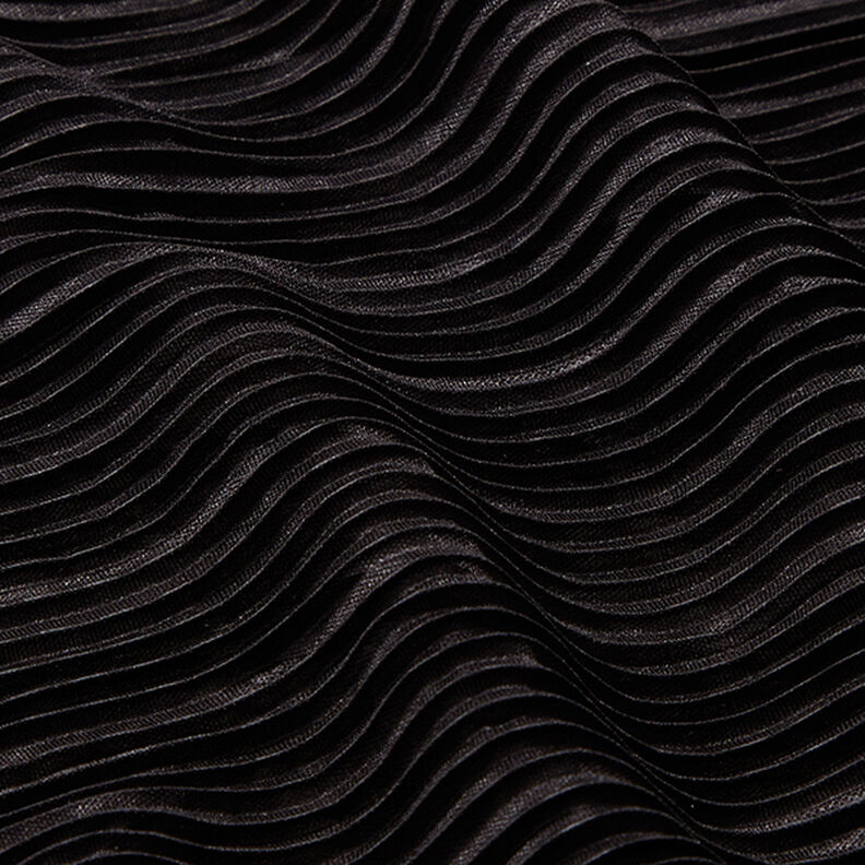 Jersey plissé – noir,  image number 2