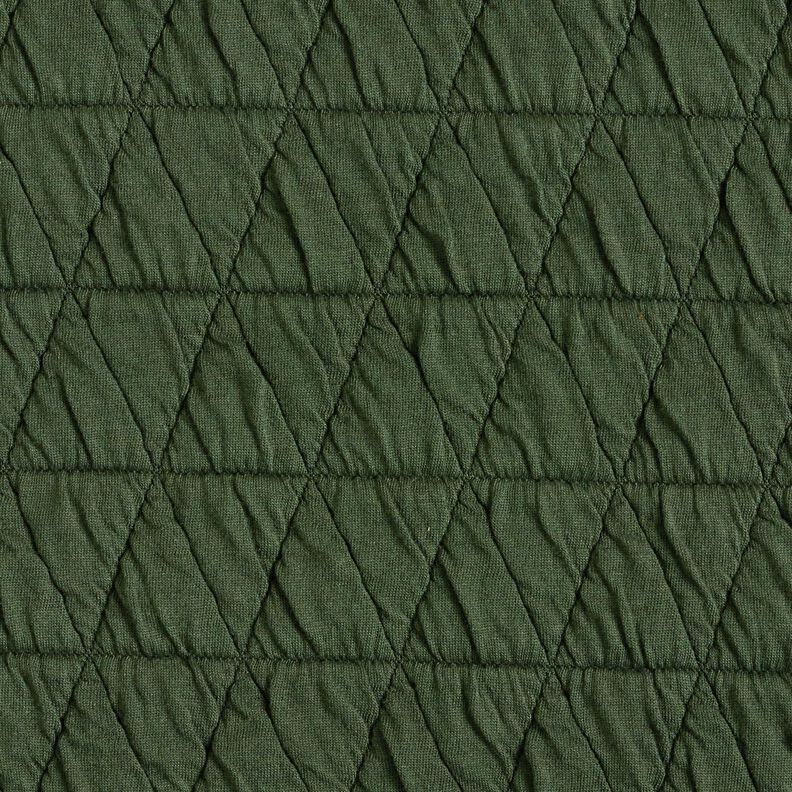 Jersey matelassé à losanges – vert foncé,  image number 1