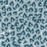 Tissu en coton Cretonne Feuilles abstraites – bleu océan/ivoire,  thumbnail number 1